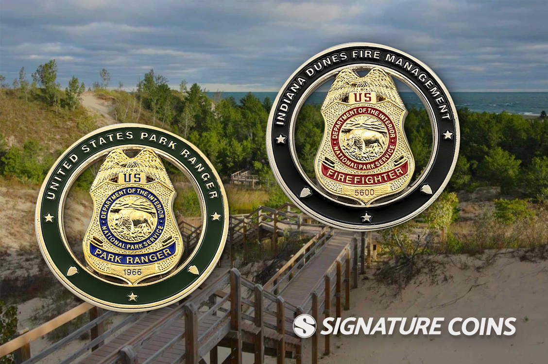 Indiana Dunes National Lakeshore Challenge Coins