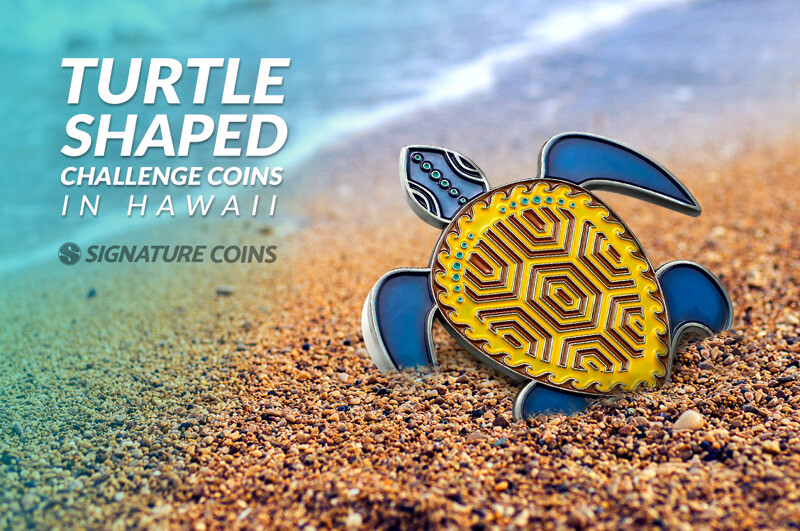 Turtle Shaped Challenge Coins in Hawaii