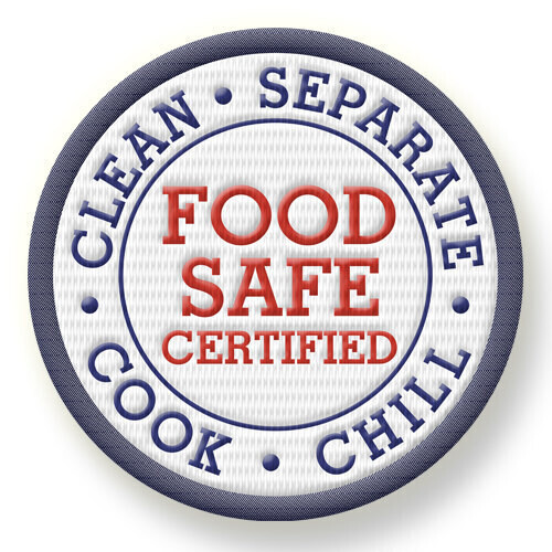 Food Handling Safety Course Custom Patches for Course Completion