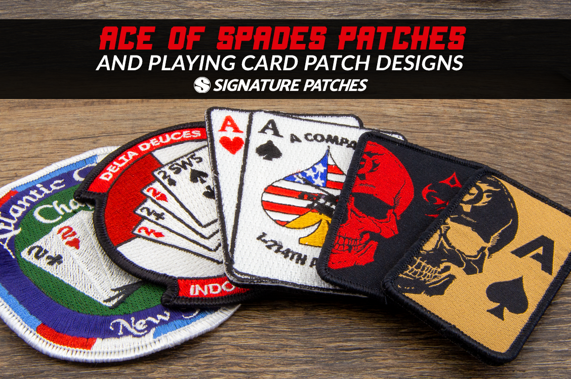Ace of Spades Patches and Playing Card Patch Designs