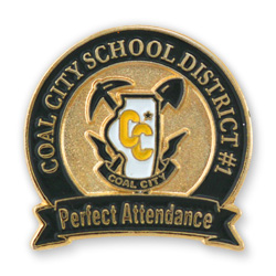 Perfect Attendance Lapel Pin Awards Encourage Students