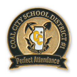 Perfect Attendance Lapel Pin Awards Encourage Students