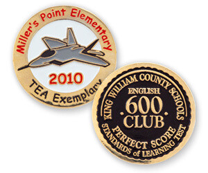 Test Score Lapel Pin Awards for Standardized Federal and State Exams