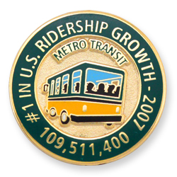 Metro Transit Creates Years of Service Lapel Pins for Its Employees