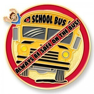 Bus Safety Lapel Pins Remind Drivers and Students to Adhere to Regulations