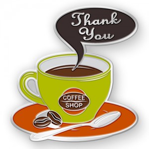 Custom Lapel Pins are a Coffee Shop Favorite