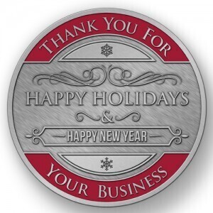 Commemorate the End of the Year with Thank You Coins for Your Vendors and Partners