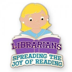 Custom School Librarian Day Lapel Pins