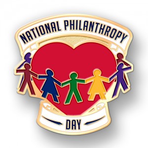 National Philanthropy Day Custom Lapel Pins Encourage Giving