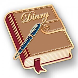 Dear Diary Day Custom Lapel Pins Emphasize the Benefits of Recordkeeping