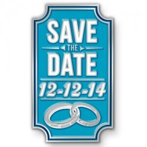 Custom Save the Date Pins are Exceptionally Personal and Memorable