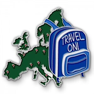 Backpack Through Europe with Custom Lapel Pins in Tow
