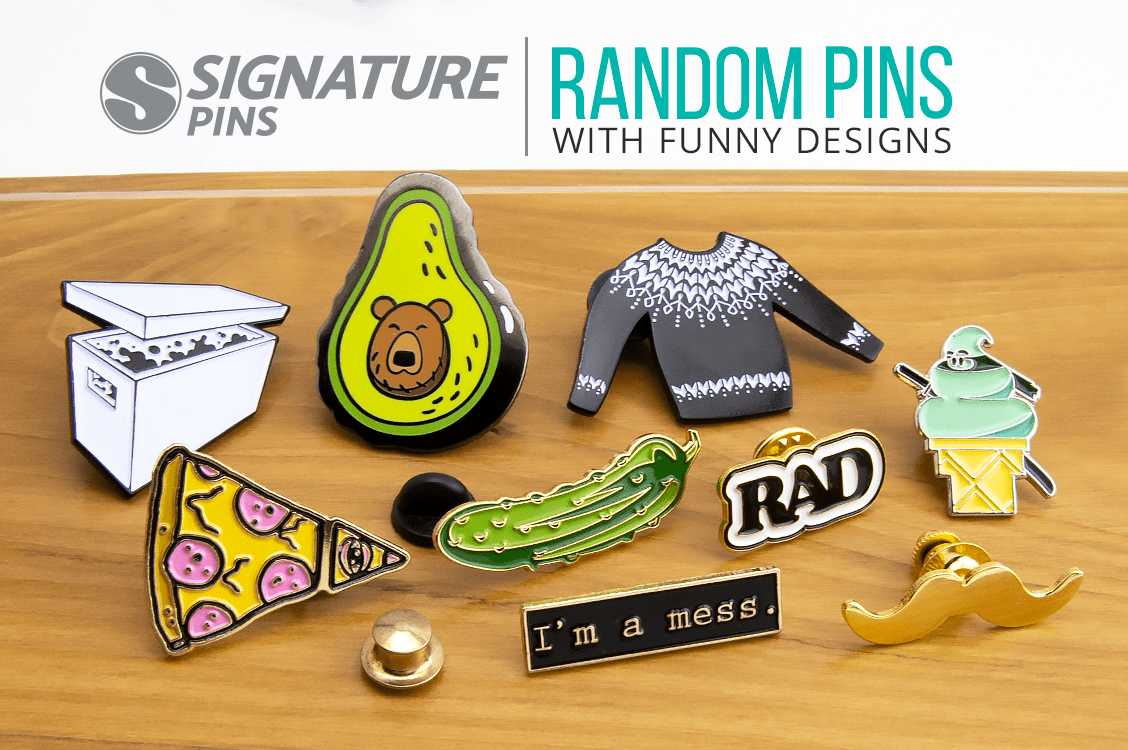 Random Pins With Funny Designs – Signature Pins