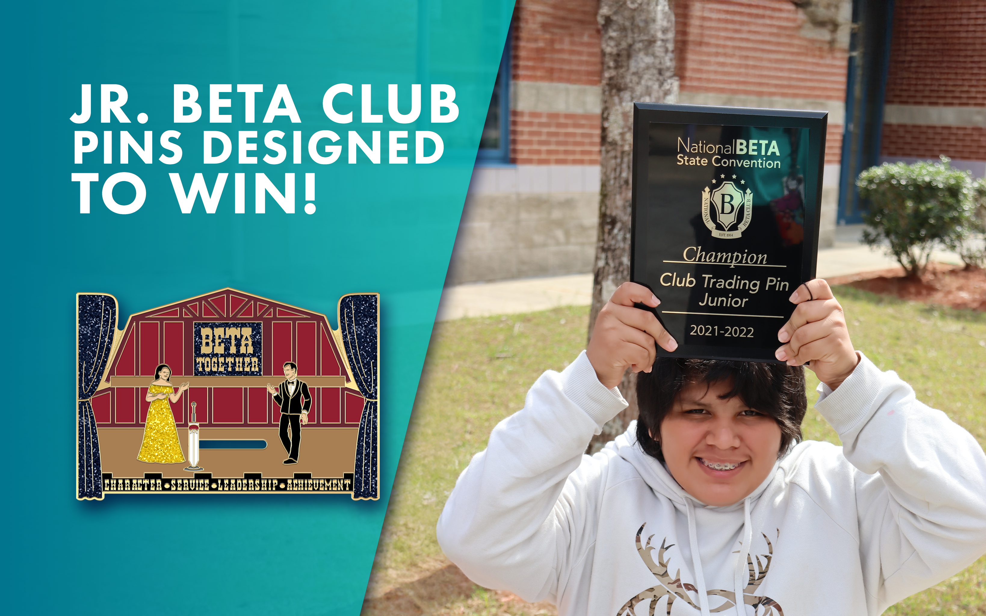 Jr. Beta Club Pins Designed to Win!